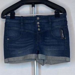 NEW WITH TAGS Hot Topic Blackheart size 9 dark blue high rise shorts